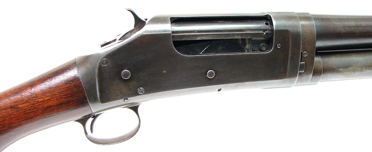 Winchester 1897 16 gauge shotgun. Manufactured approximately 1912. Bore