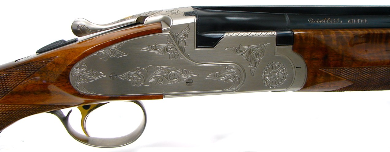 Weatherby Athena 12 gauge shotgun. Over/under gun with 32