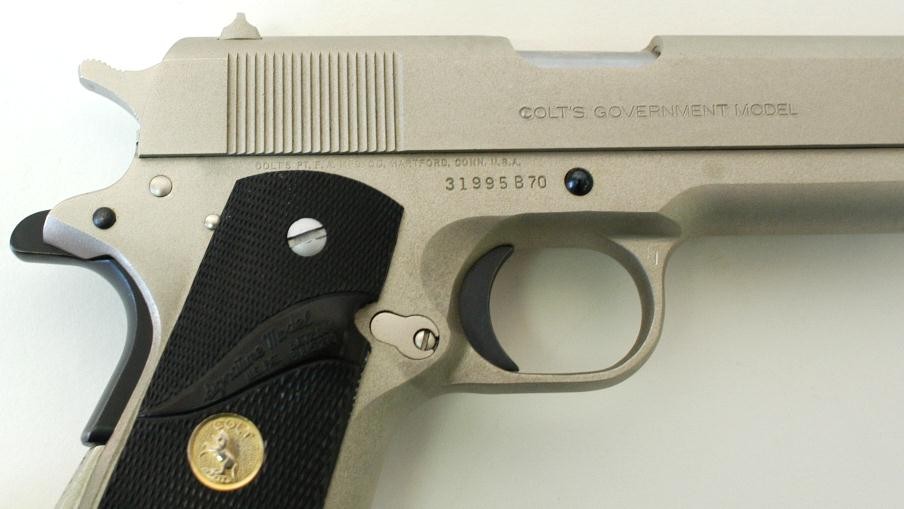 Colt Government Model 70 Series .45 caliber pistol factory satin