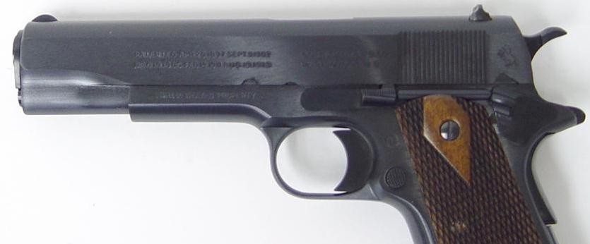 Colt 1911 Reissue .45 ACP caliber pistol. WWI Black Army re-issue with ...