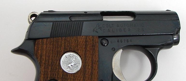Colt Automatic .25 ACP caliber pistol. 1970's vintage pocket