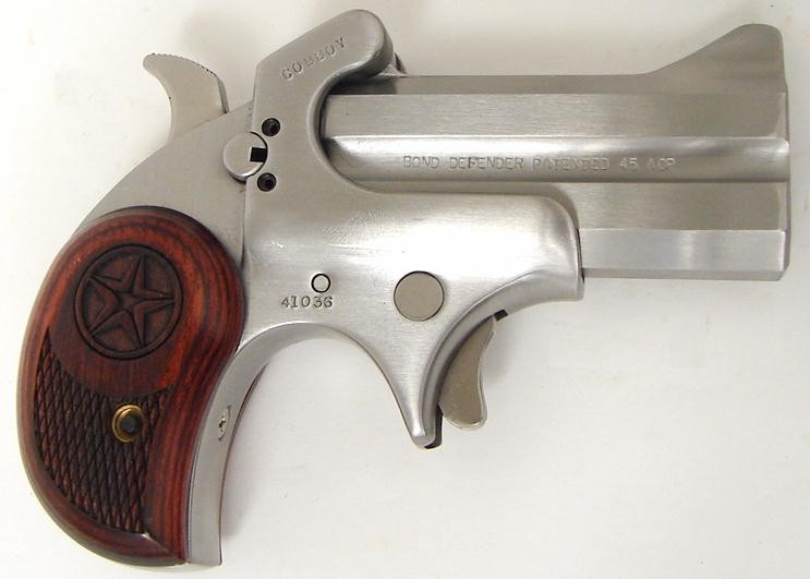 Bond Arms Cowboy Defender .45 ACP caliber 3 barrel derringer. In ...