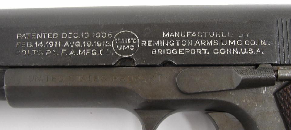 Remington UMC 1911 .45 ACP caliber pistol with excellent bore. Gun is ...