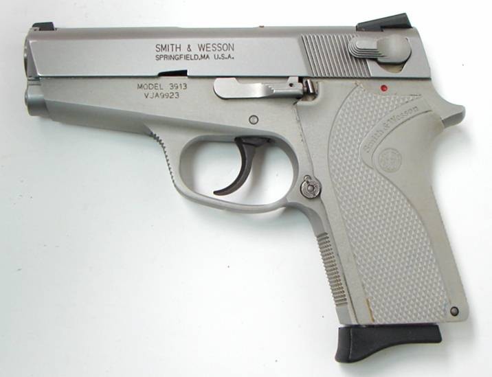 Smith & Wesson 3913 9mm Para caliber pistol. Ladysmith Compact model. A ...
