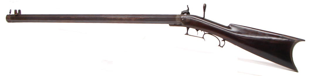 New Englad Target rifle by Levis Jordan Adams Mass. Listed in Sellers book, American Gunsmiths as working 1849-1865. Lock is by  (al2588)