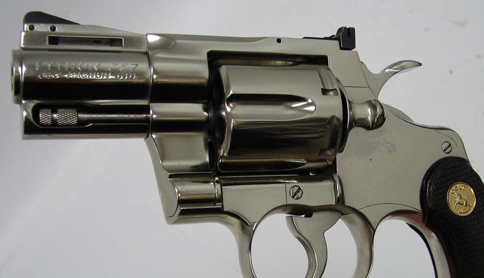 Colt Python .357 Magnum caliber revolver. Rare early 2 1/2 nickel ...
