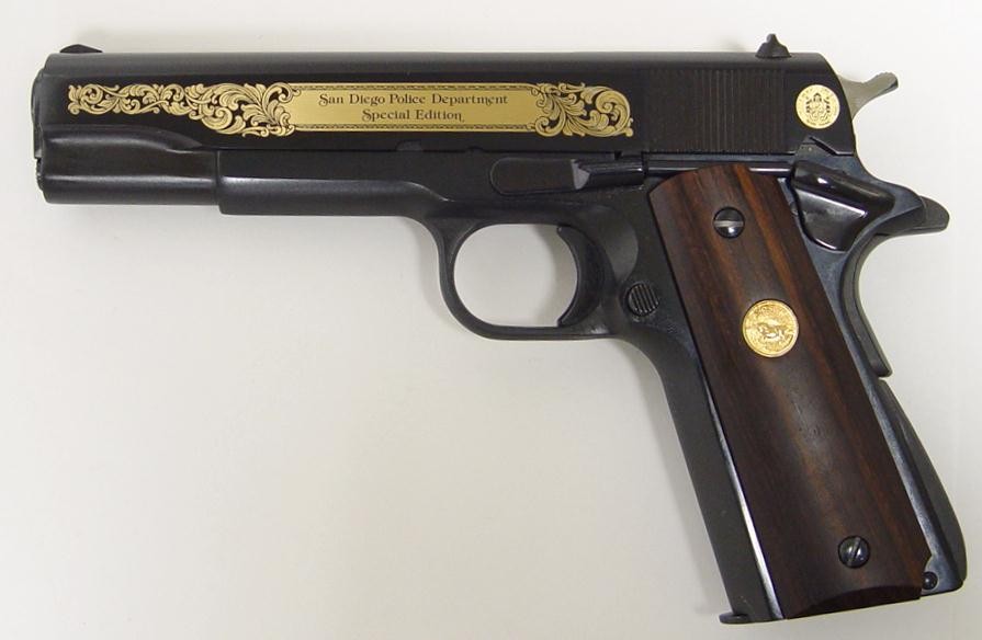 Colt Government .45 ACP caliber pistol. This is a factory