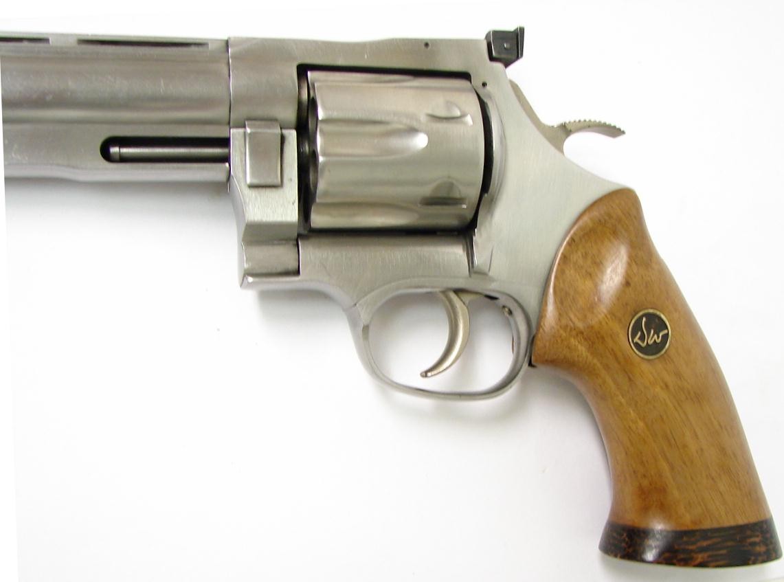 Dan Wesson 44 .44 Magnum caliber revolver. Rare stainless