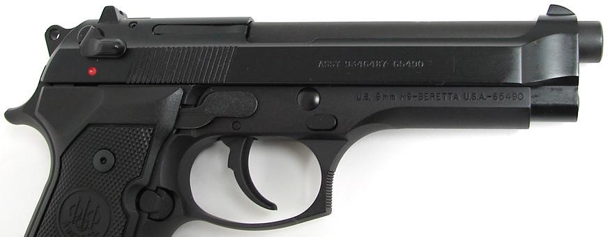 Beretta M9 9mm Para caliber pistol. Civilian version of the M9