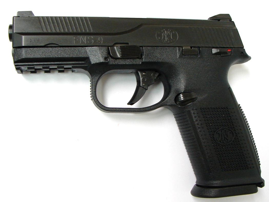 FNH USA FNS-9 9MM caliber pistol with night sights and three magazines ...