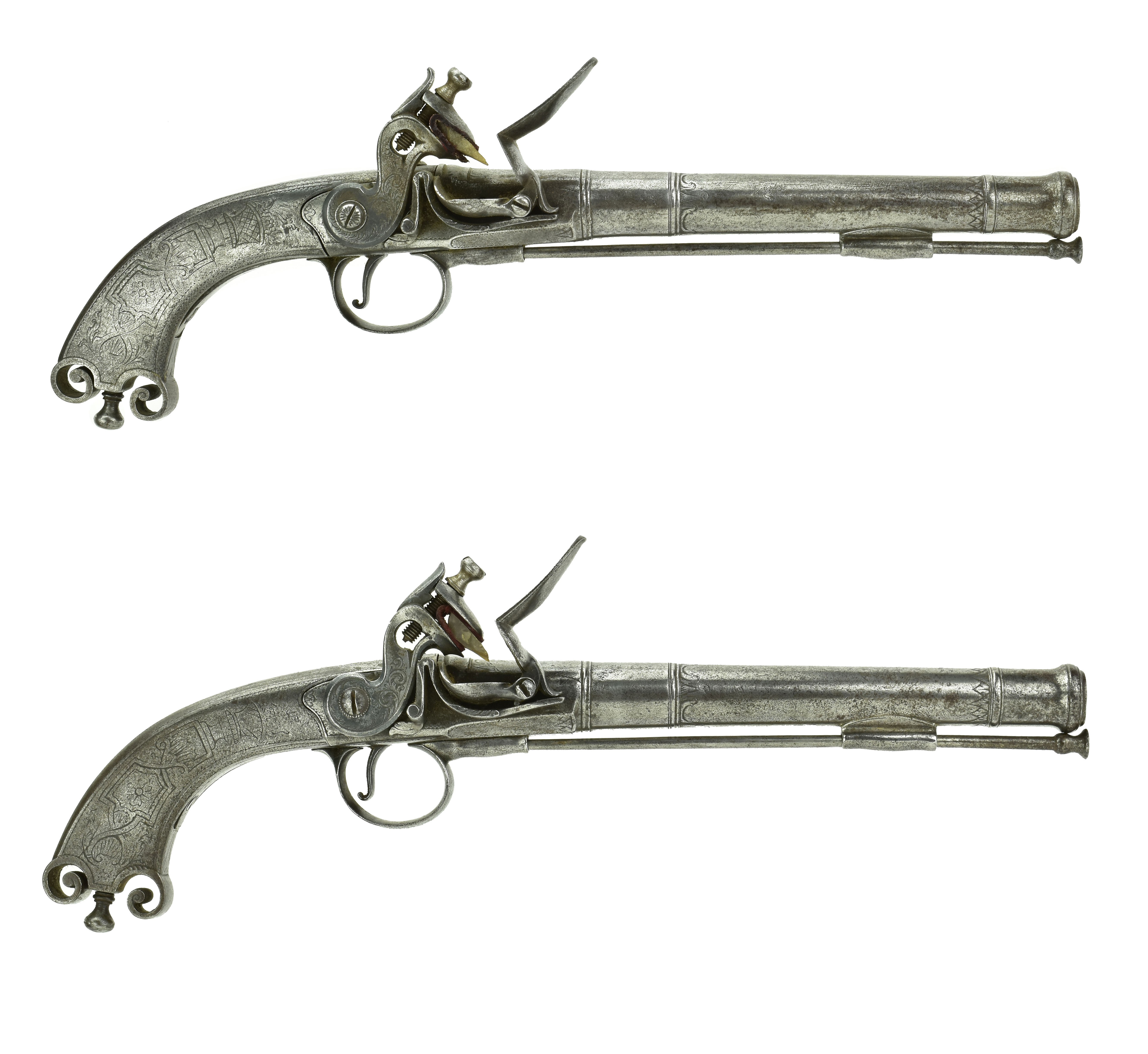 Pair of Scottish Flintlock Pistols by W. Brander (AH5062)