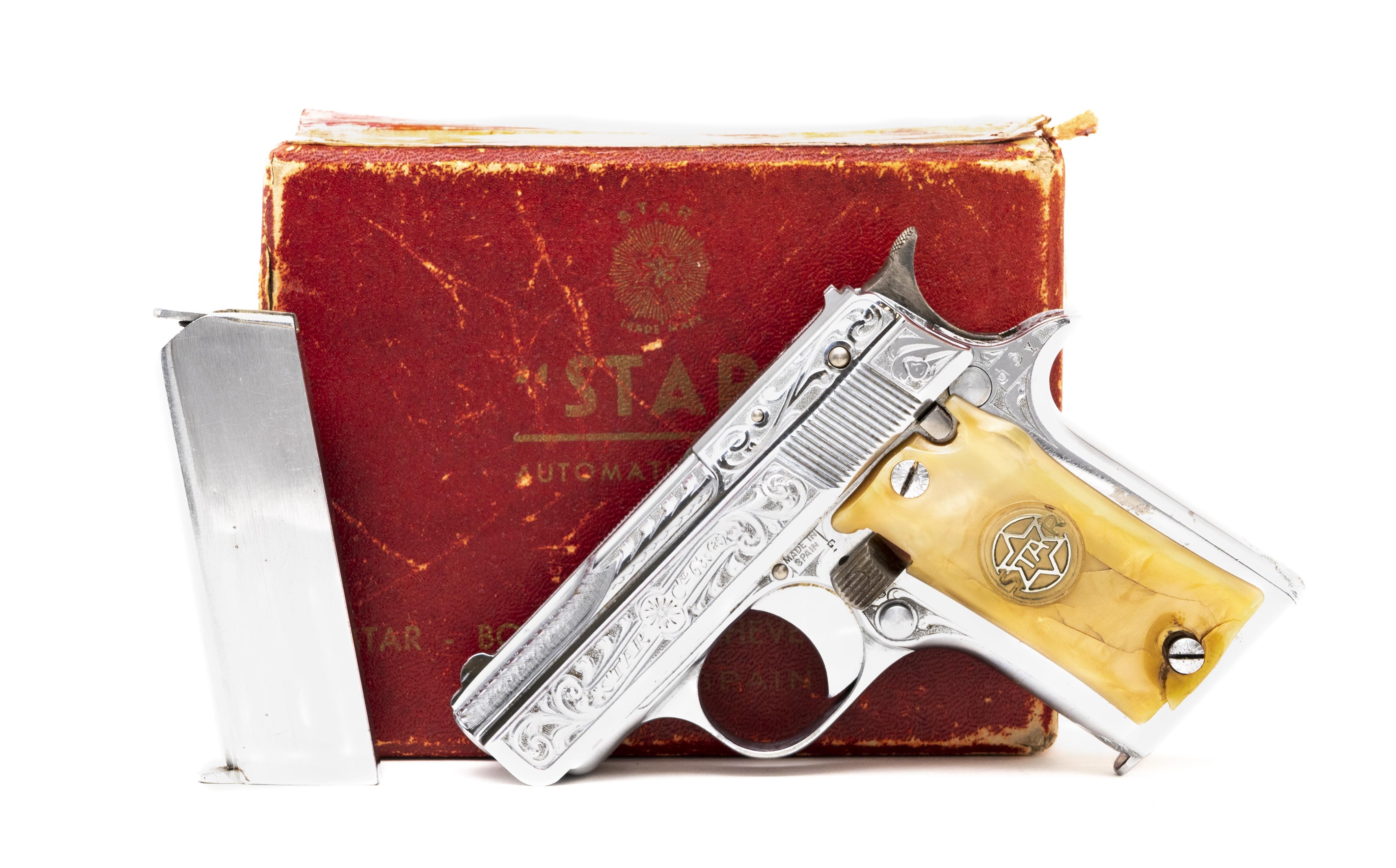 爆*砲様 【レア】デュラエース ペダル PD-7800 コルナゴ50th記念モデ Factory Engraved Star CO .25 ACP (PR53998) - Collectors Firearms