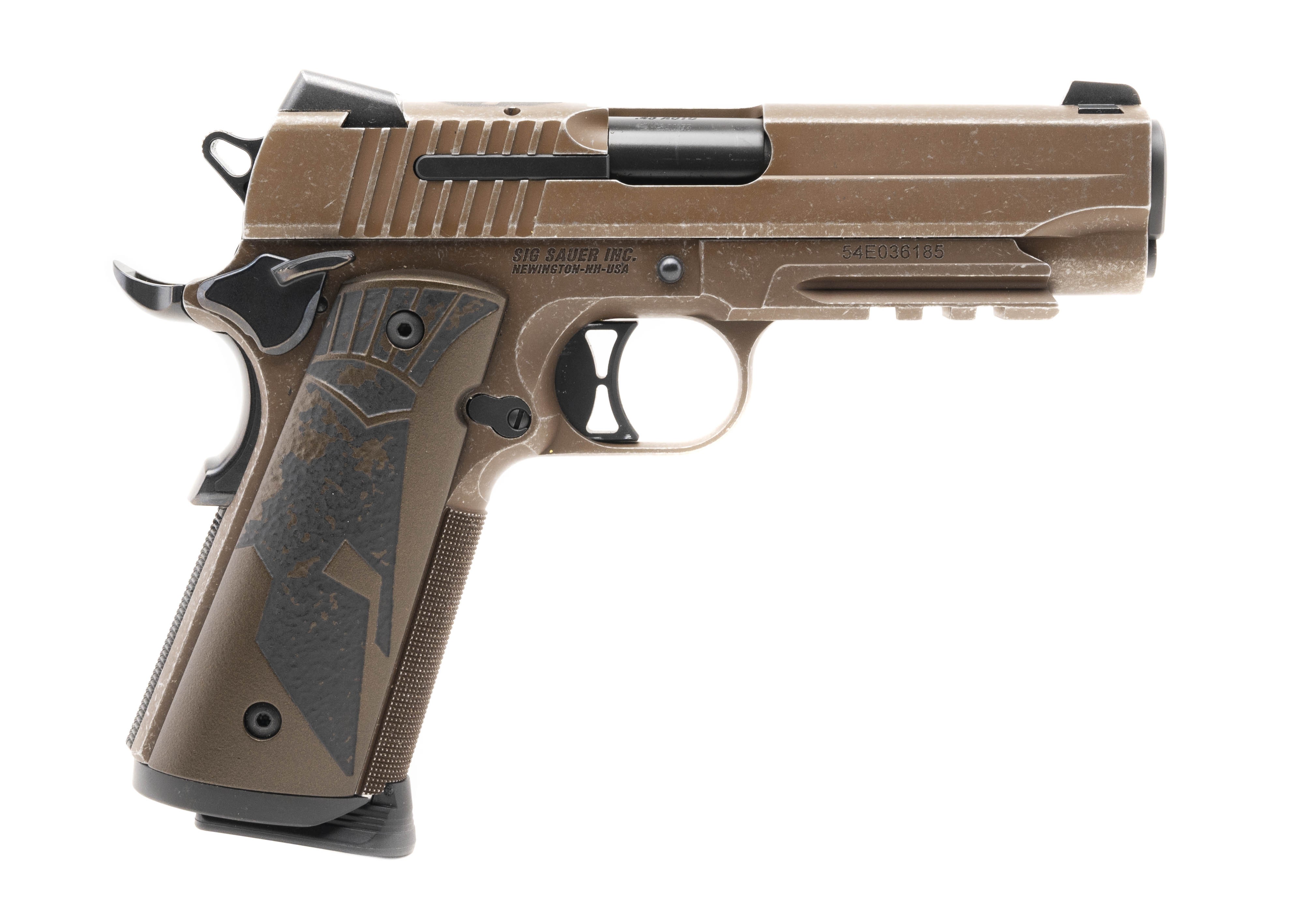 Sig Sauer 1911 Spartan II Molon Labe .45 ACP caliber pistol for sale.