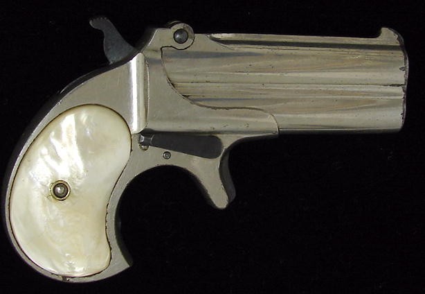 Remington Over/Under derringer with 97% nickel and nice pearl grips ...