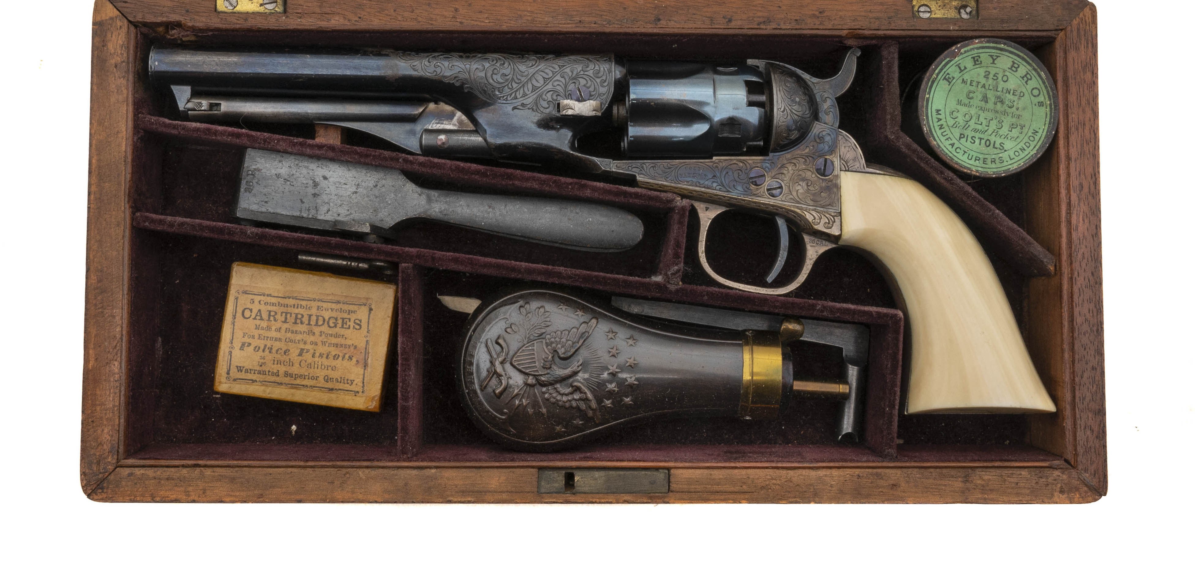 Beautiful Presentation Factory Engraved Cased Colt 1862 Police (AC353)