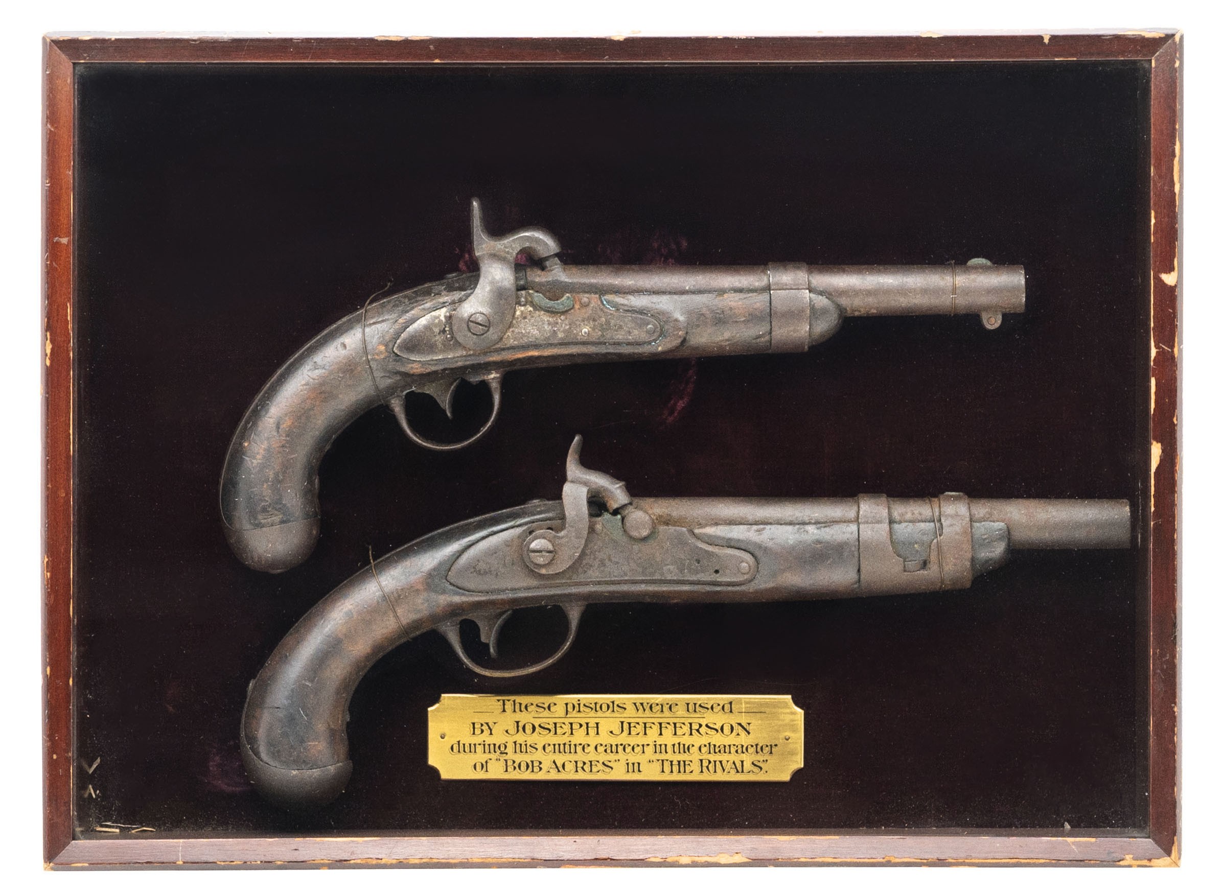 Pair Of Percussion Pistol Used in the Play The Rivals Joseph Jefferson (AH8150)