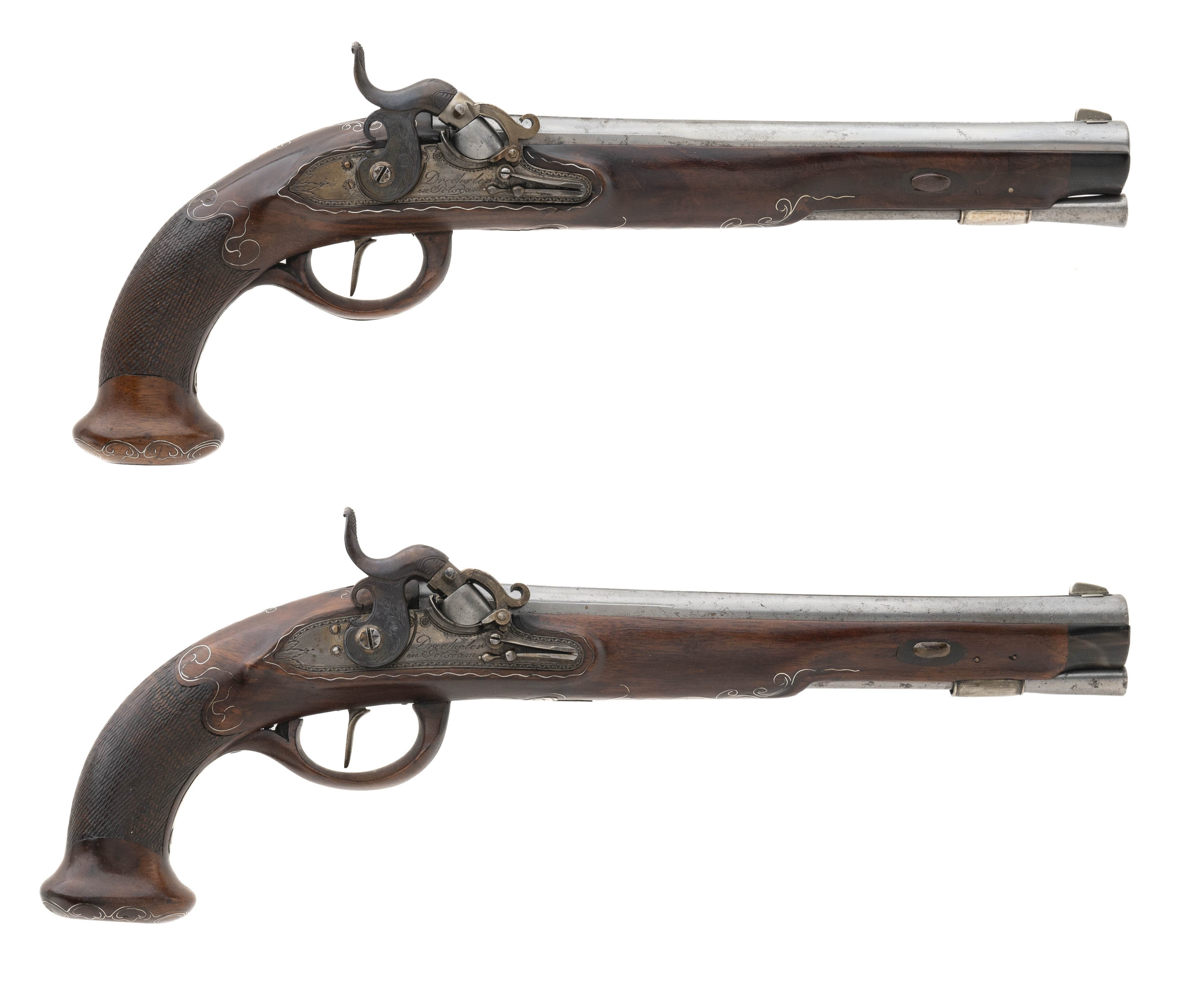 Fine Pair of German Percussion Officers Pistols (AH6873)