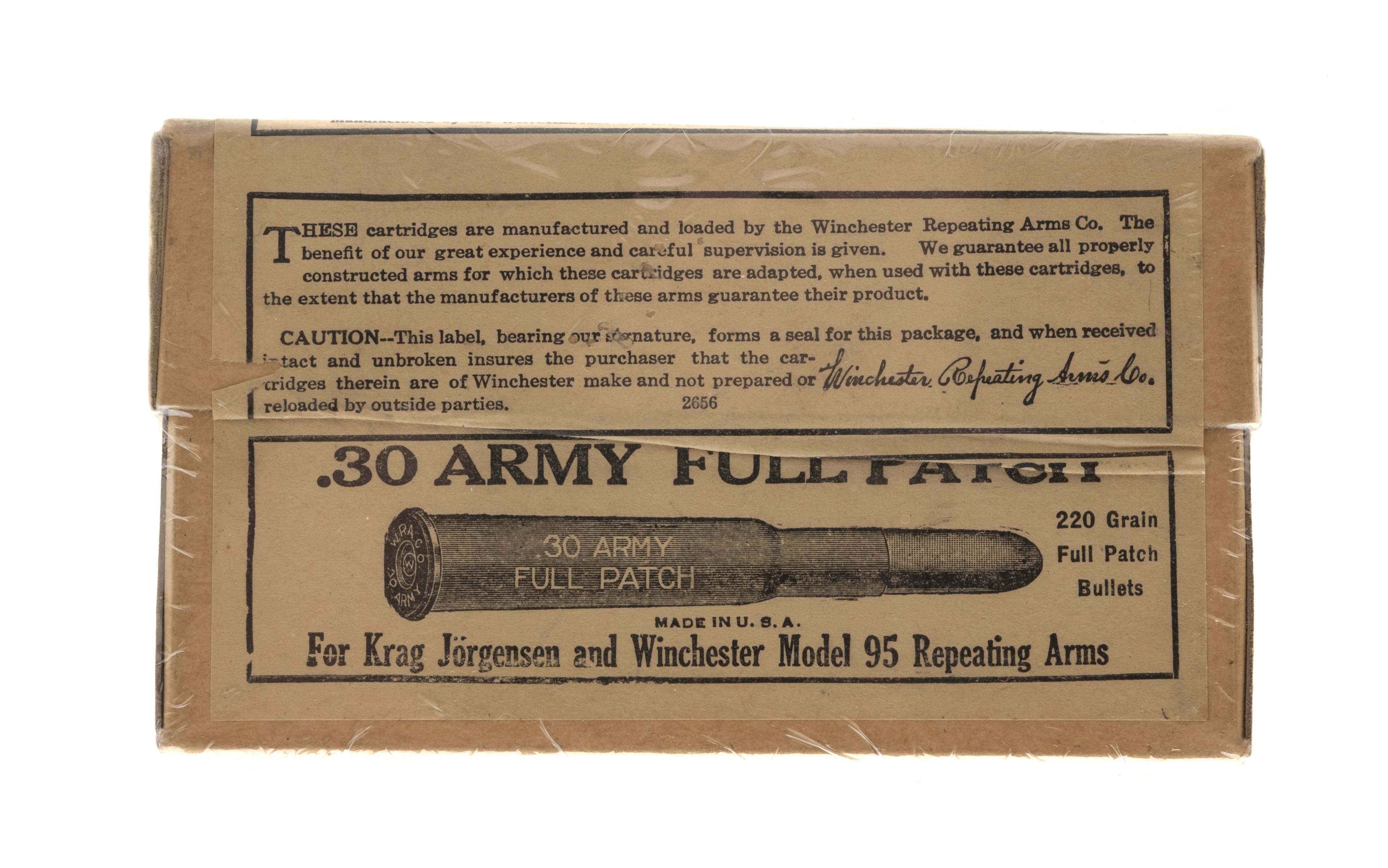 30 Army Full Patch Unopened Box Ammo  (AM224)