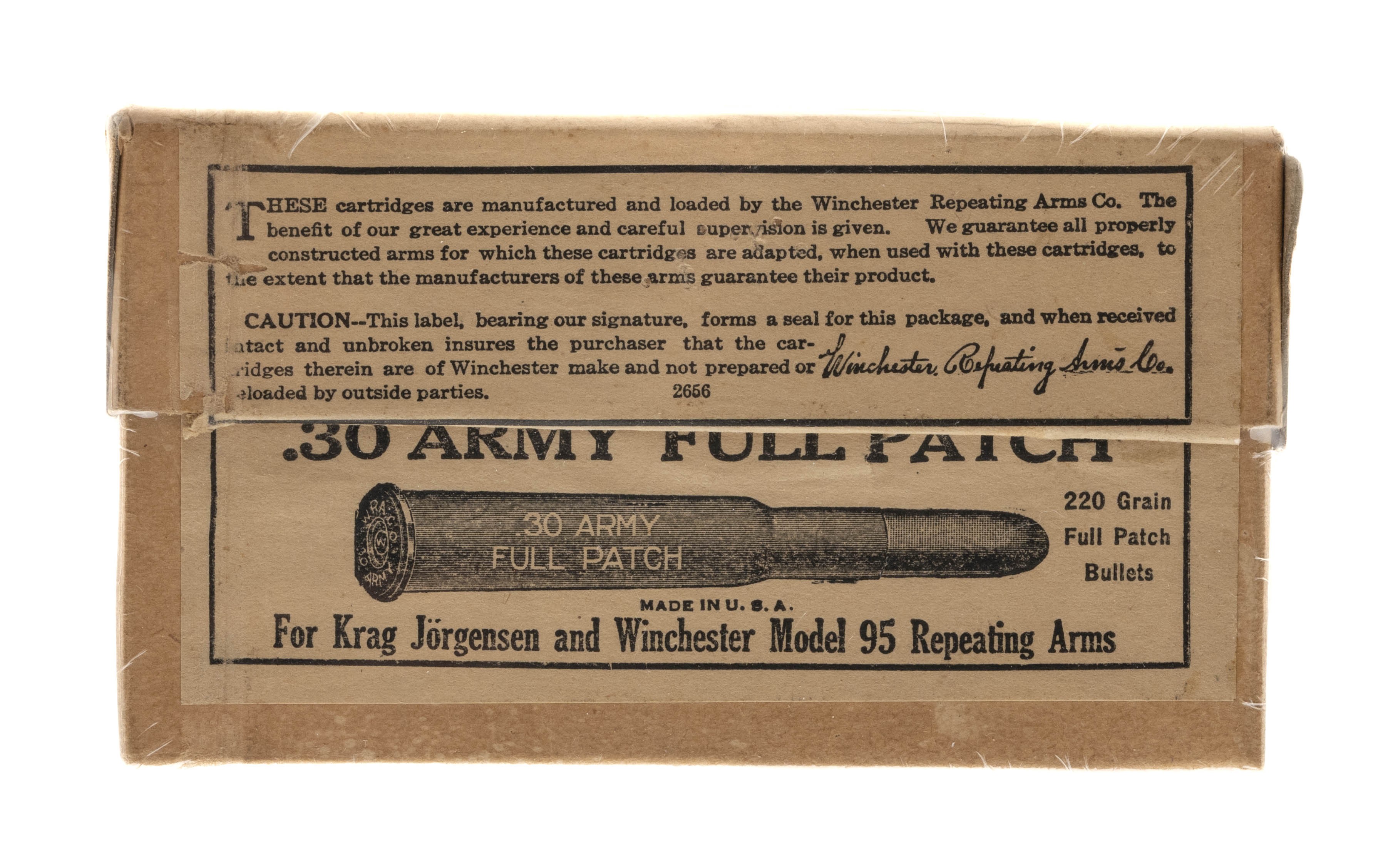 30 Army Full Patch Unopened Box Collectable Ammo (AM226)