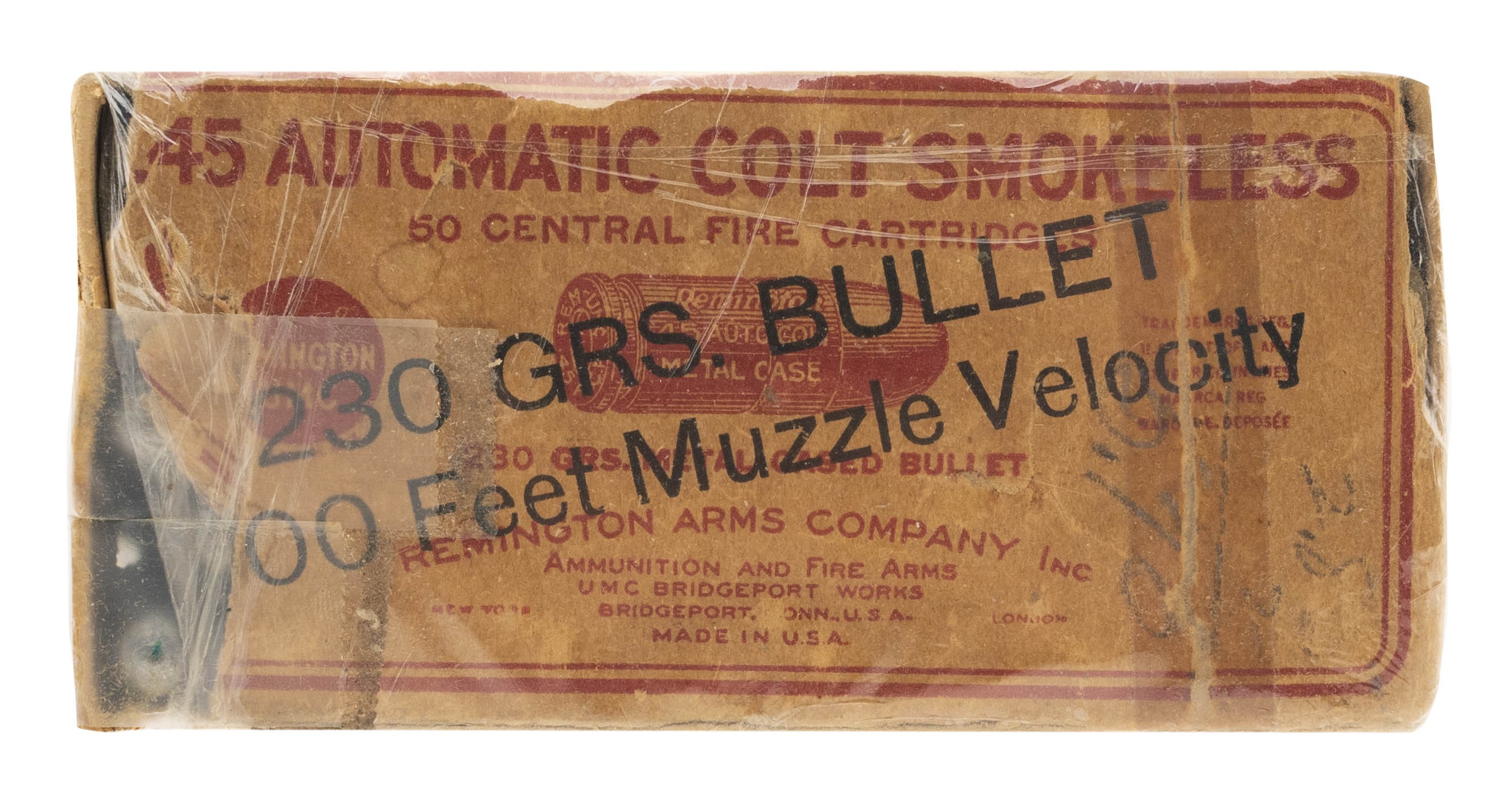 .45 Automatic Colt Smokeless CF Vintage Ammo