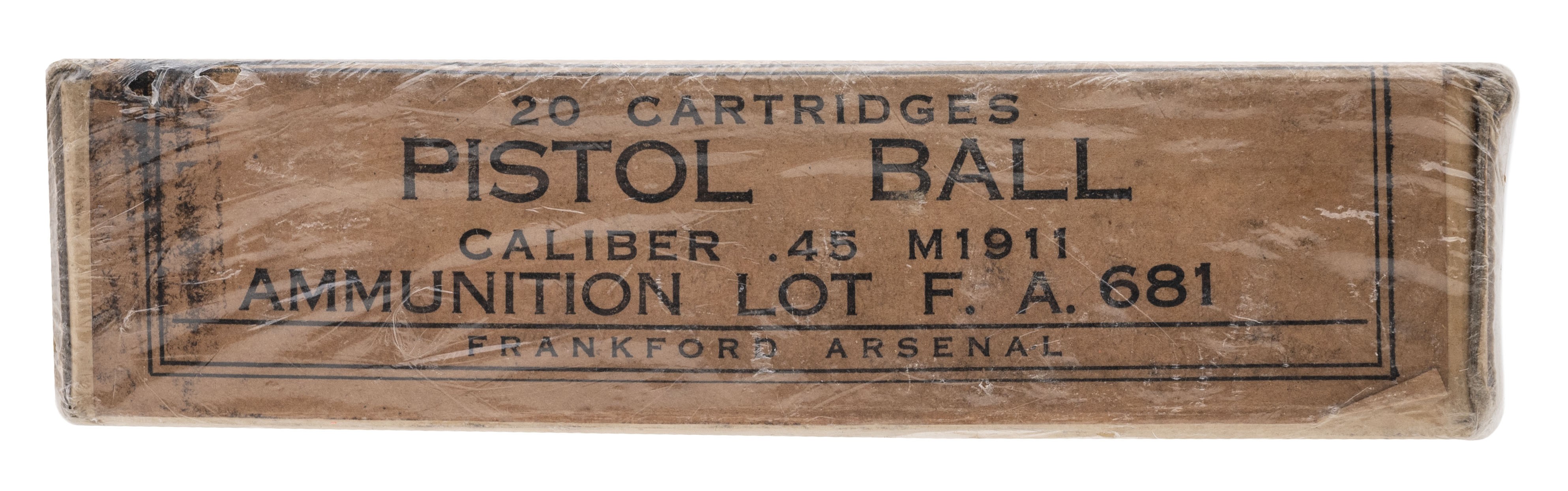 .45 Caliber 1911 Pistol Ball By Frankford Arsenal