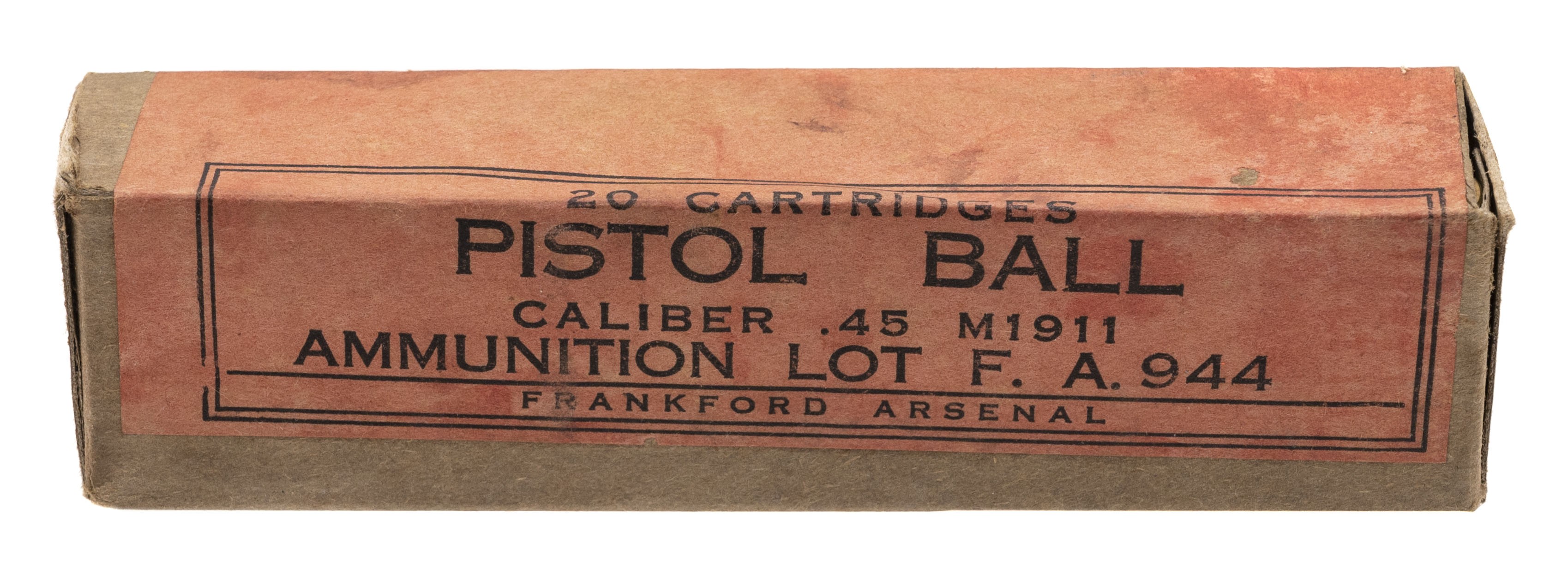 .45 Caliber 1911 Pistol Ball From Frankford Arsenal