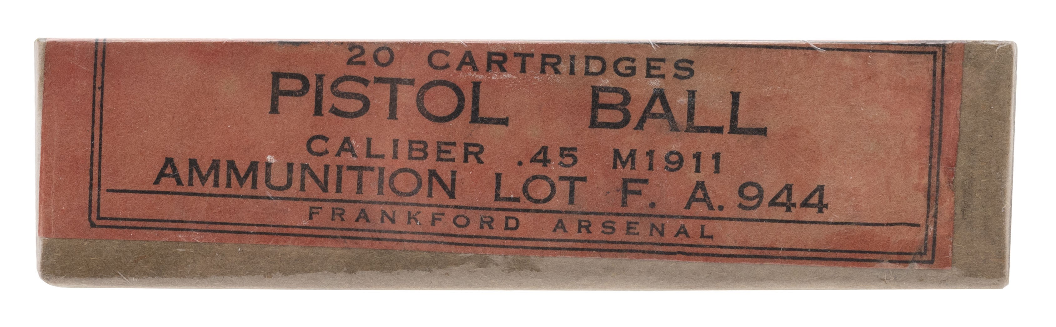 .45 1911 Pistol Ball From Frankford Arsenal