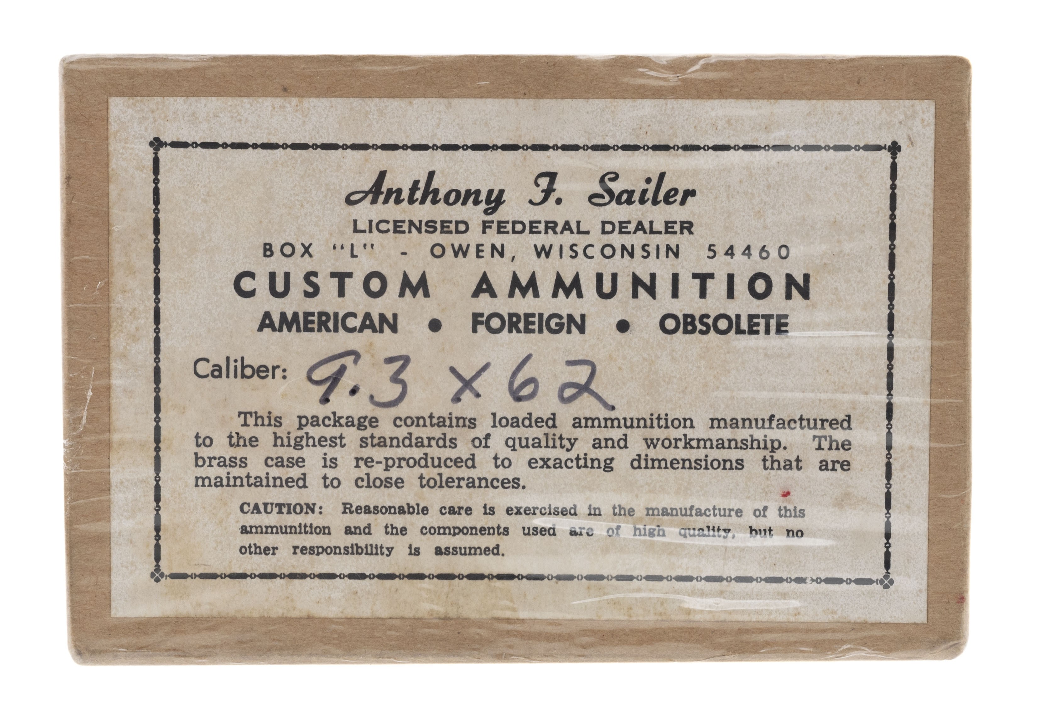 9,3x62Caliber For Big Game