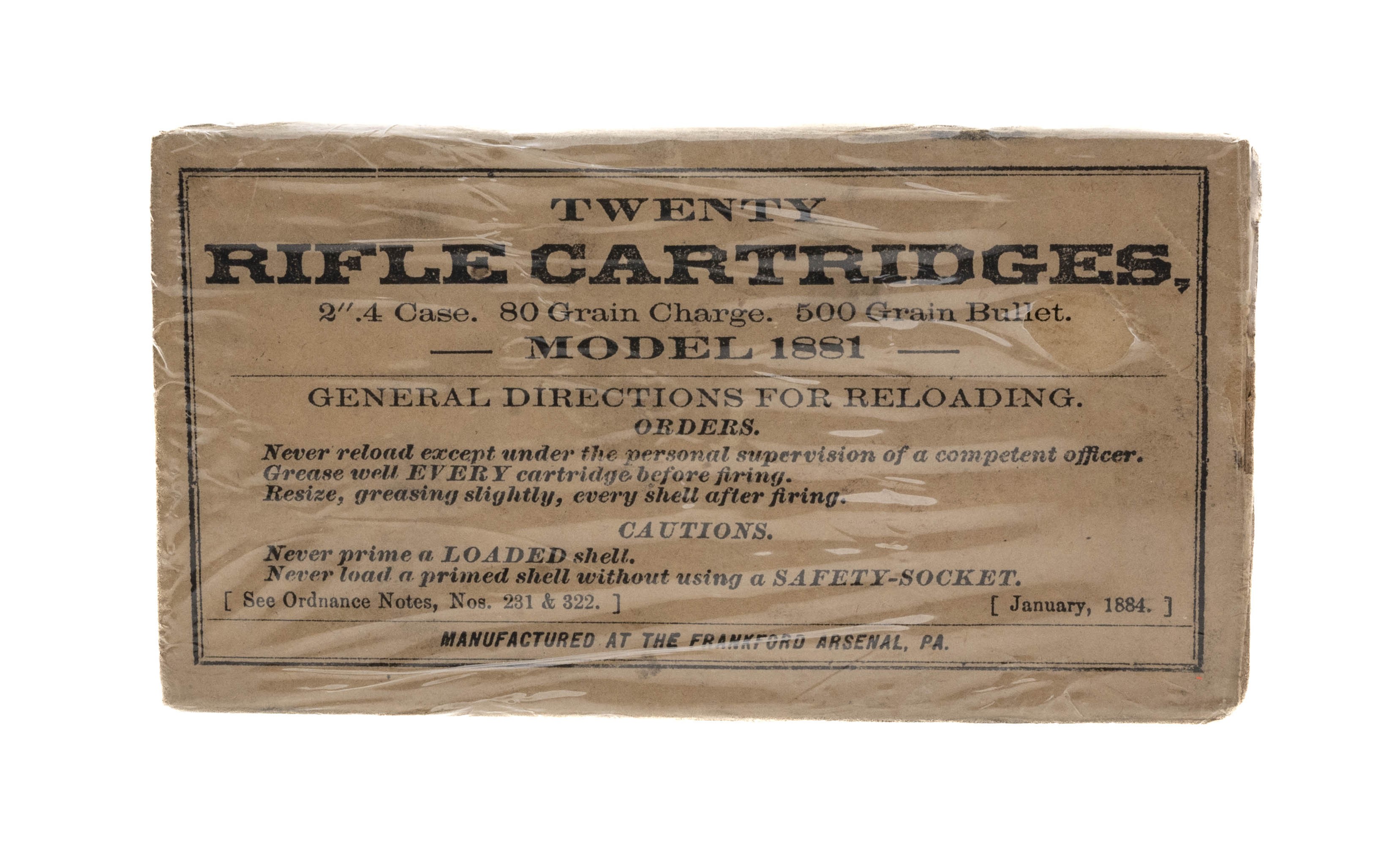 45-80 Rifle Cartridges For Model 1881