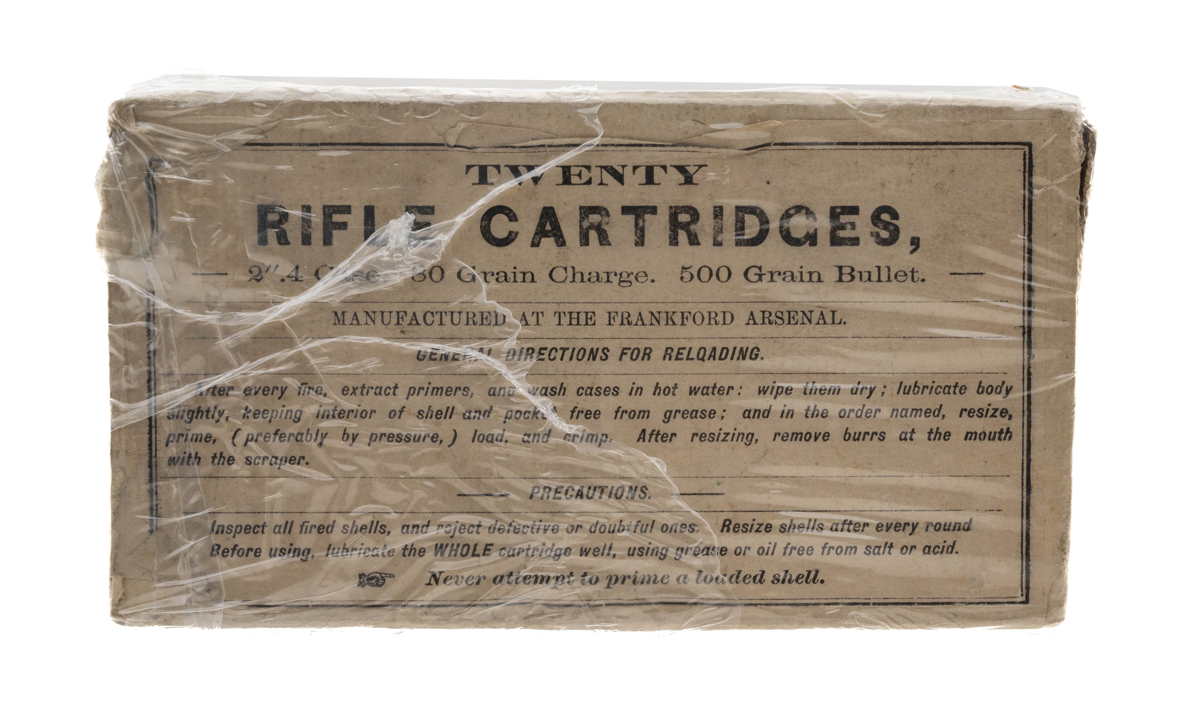 45-80-500 2″.4 Case Rifle Cartridges