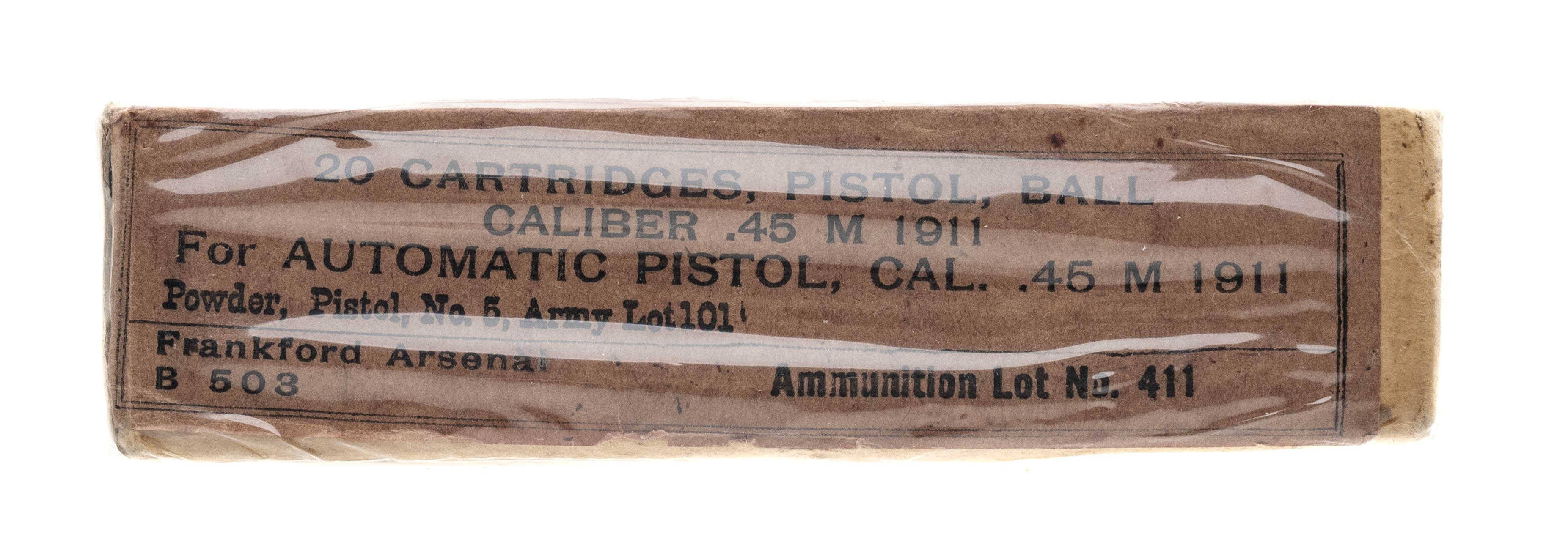 .45 Caliber M 1911 Cartridges for Automatic Pistol