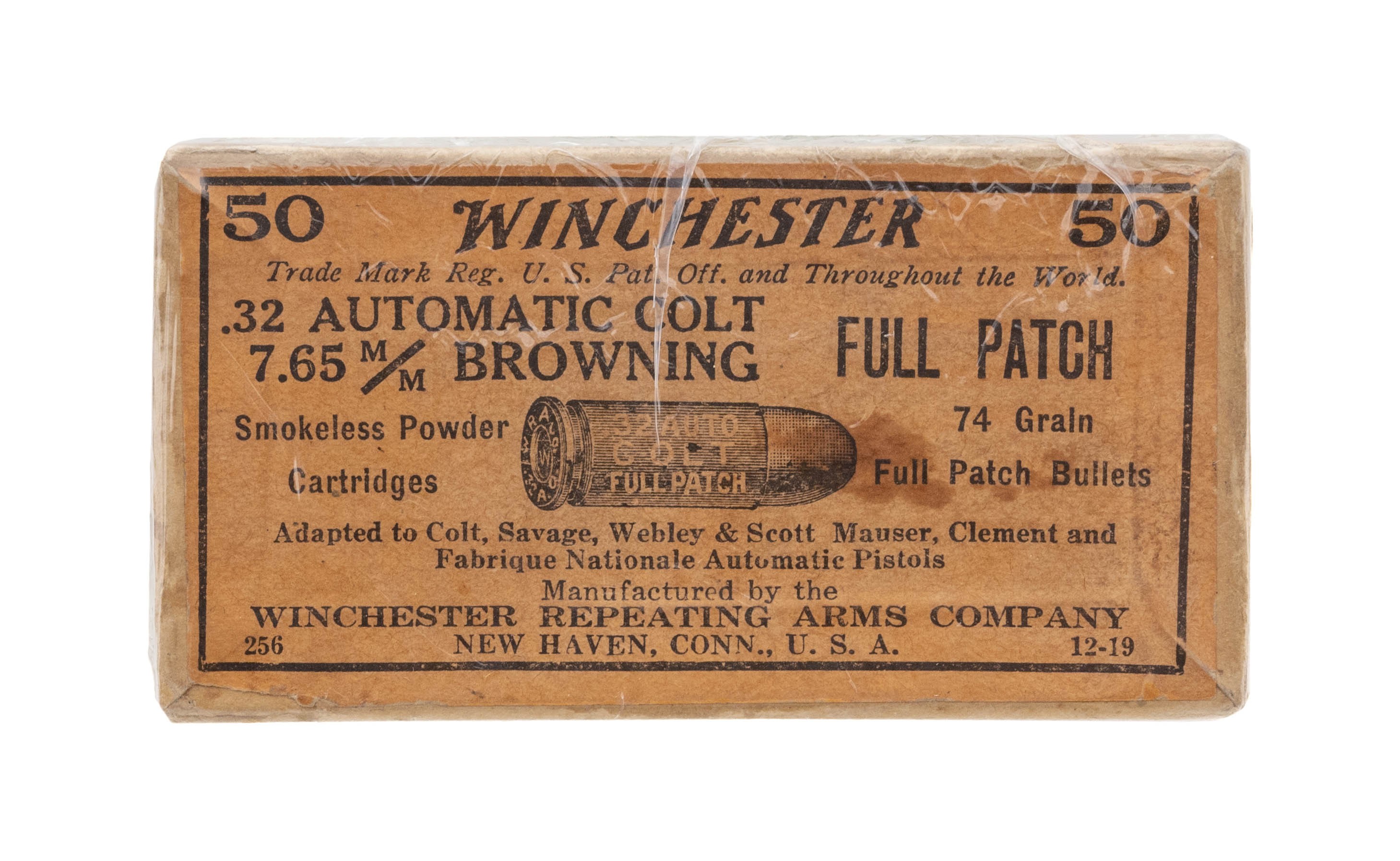 .32 Automatic Colt Empty Box By Winchester