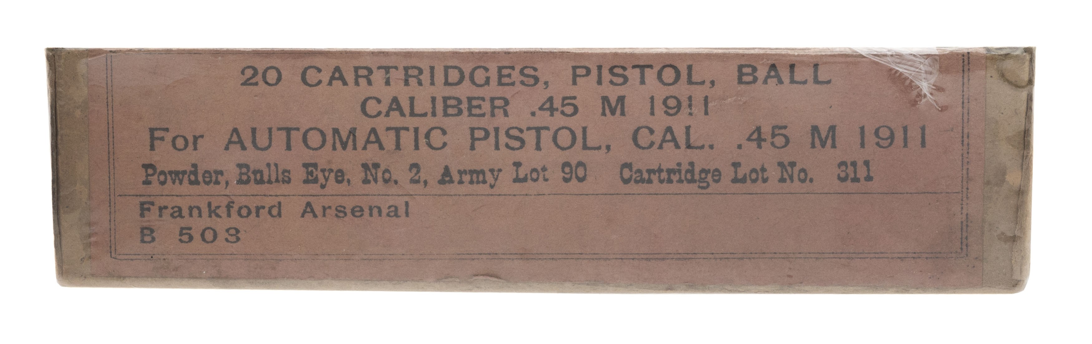 .45 Cal. M1911 Pistol Ball Cartridges
