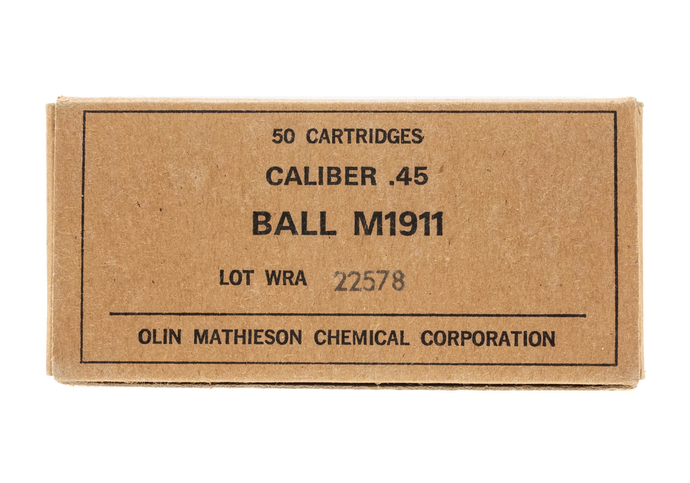 .45 Cal. Ball M1911 Ammo.