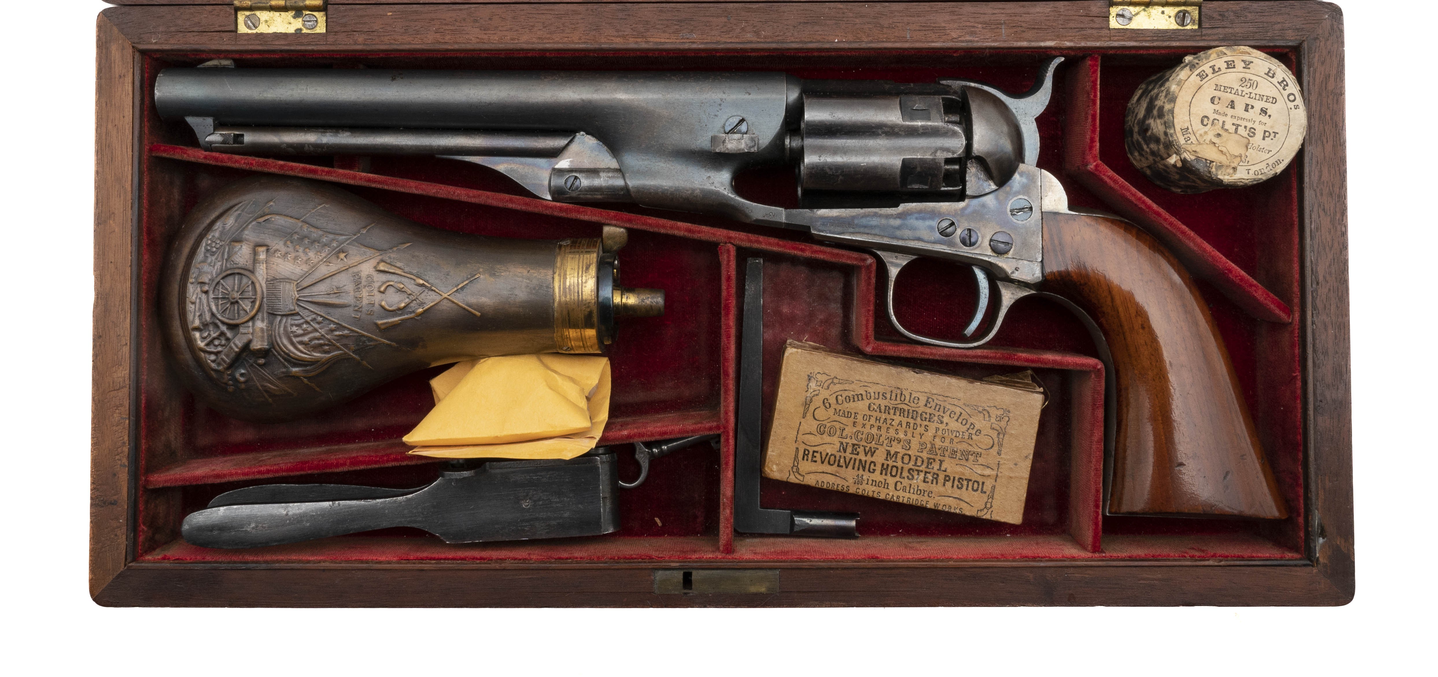 Beautiful Cased Factory Colt 1860 Army Fluted Cylinder (AC548)