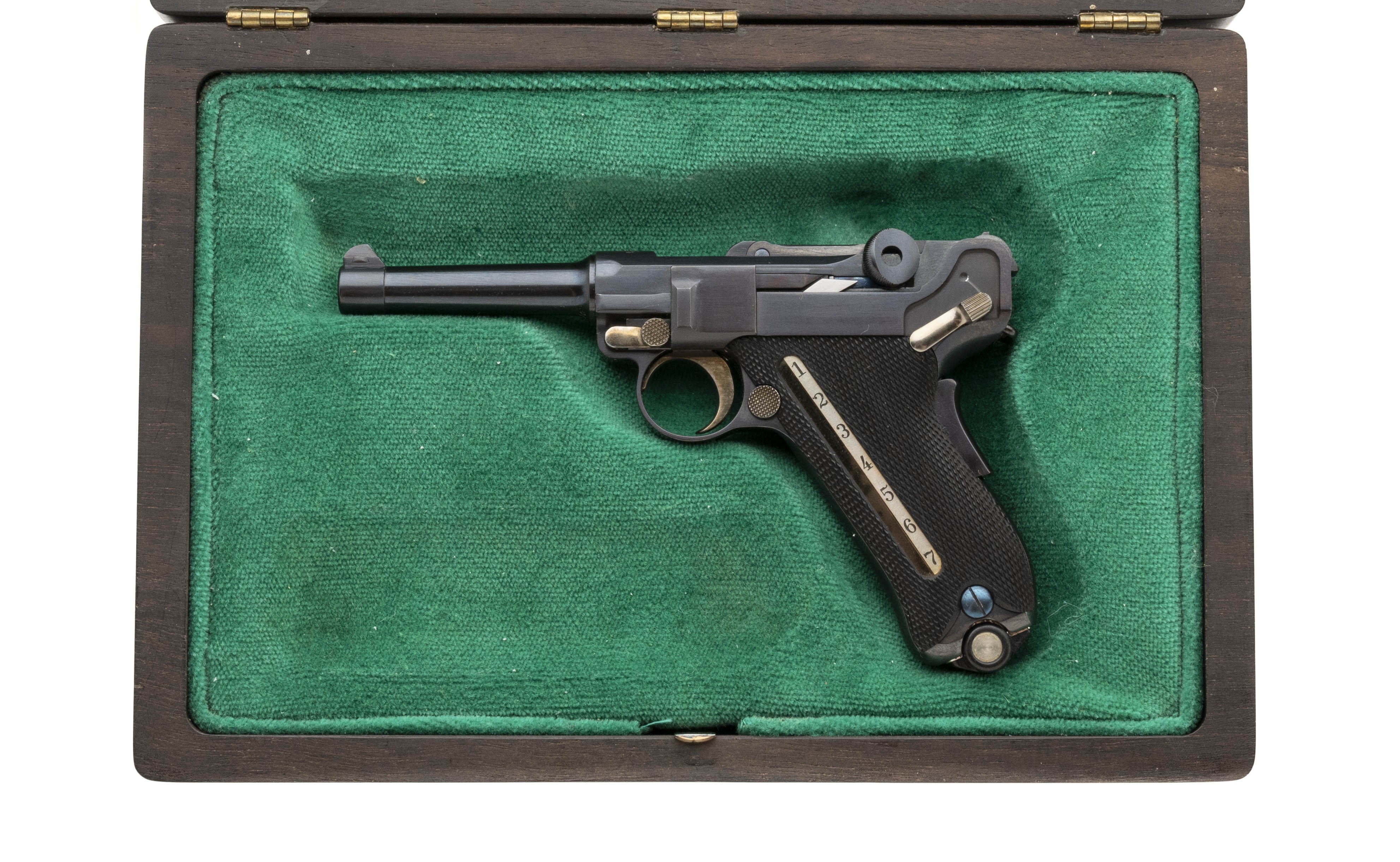 Beautiful Miniature DWM American Eagle 1902 Cartridge Counter Luger (MIS1804)