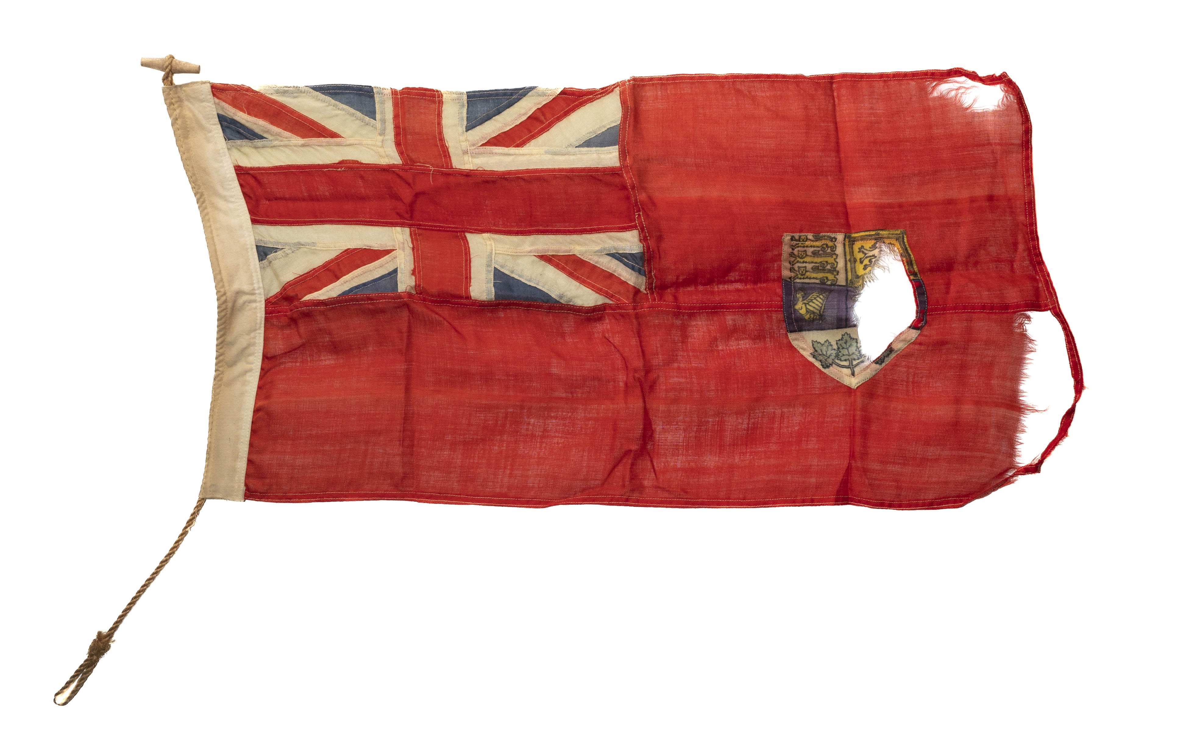 1921 Canadian Red Ensign Flag with Royal Arms of Canada (MM3459)(CONSIGNMENT)