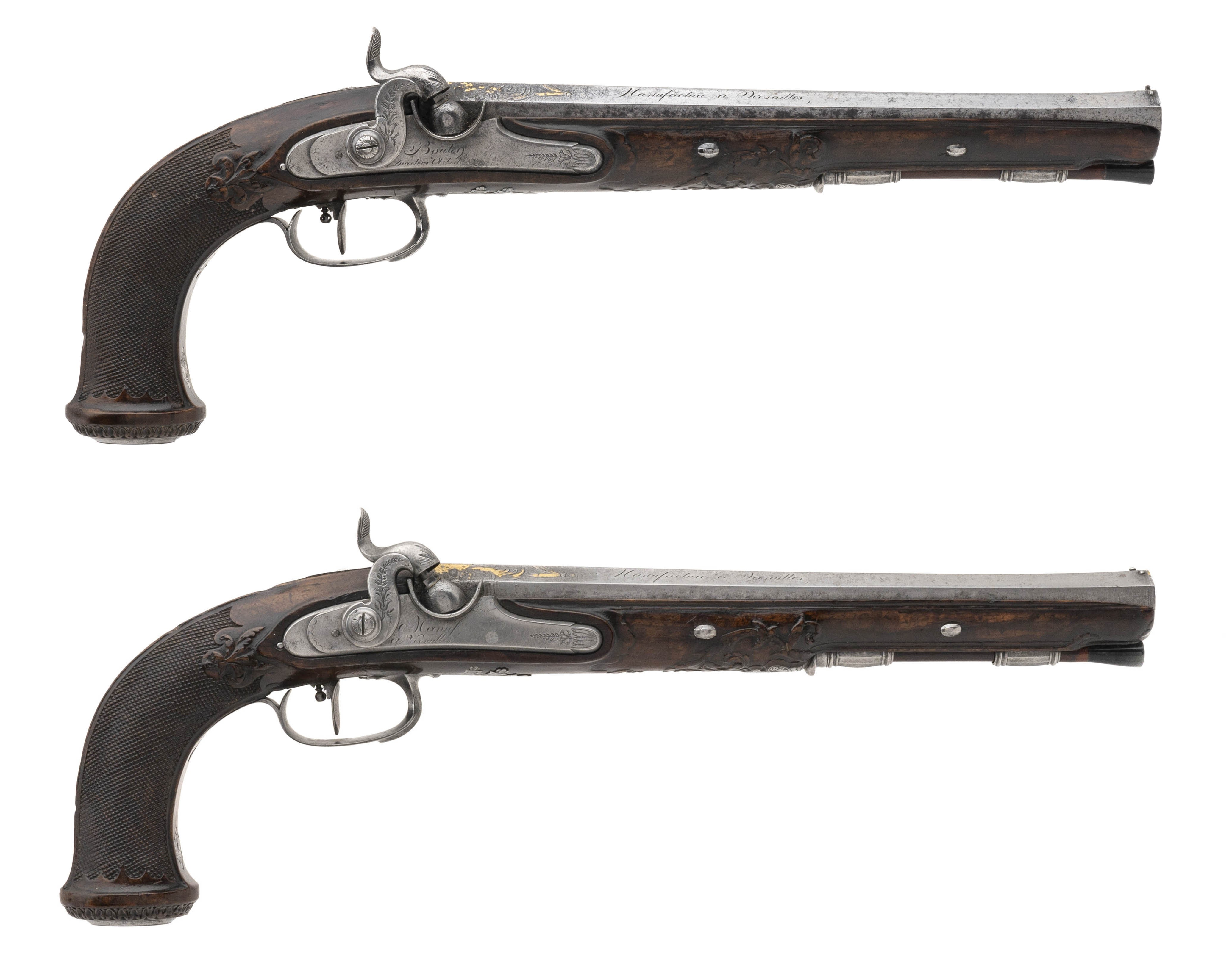 Very Fine Pair of Percussion Pistols by Nicholas Noel Boutet .60 Cal (AH6177)