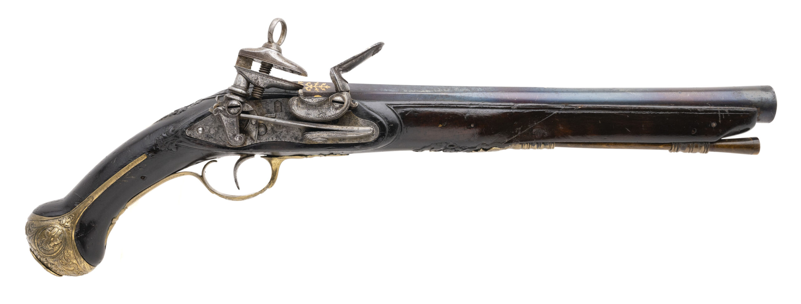 Rare Spanish Model 1789 Miquelet Pistol Marked “Queens Cavalry” (AH8809)