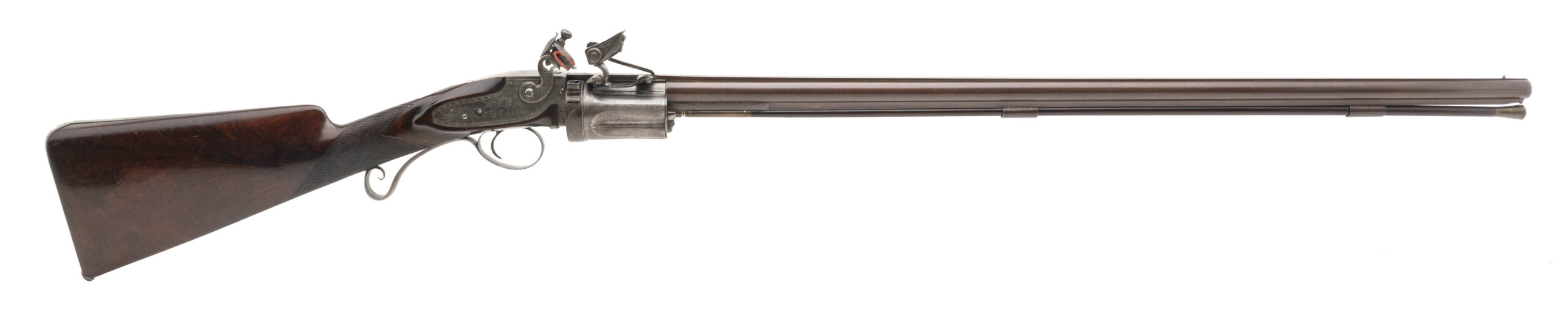 Rare Collier Flintlock Revolving Shotgun (Al9773)