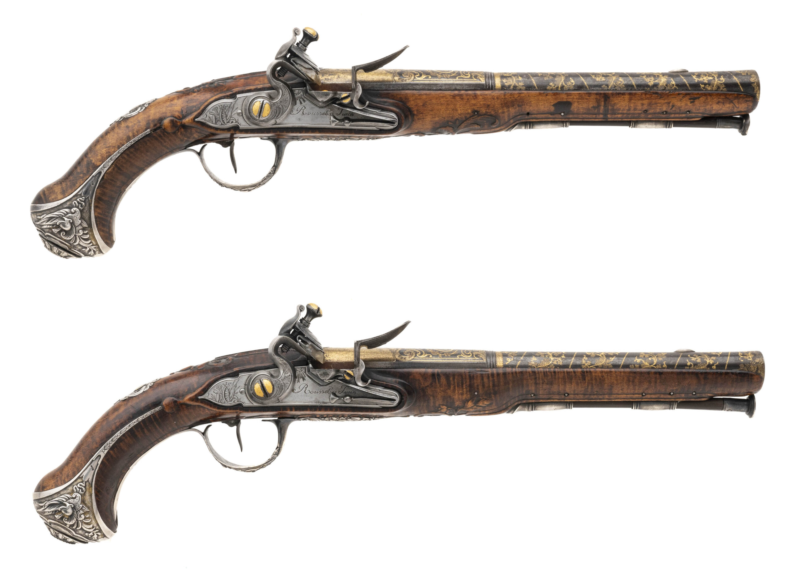 Royal Pair of  Flintlock Pistols Belonging to King of Sardinia (AH8804)