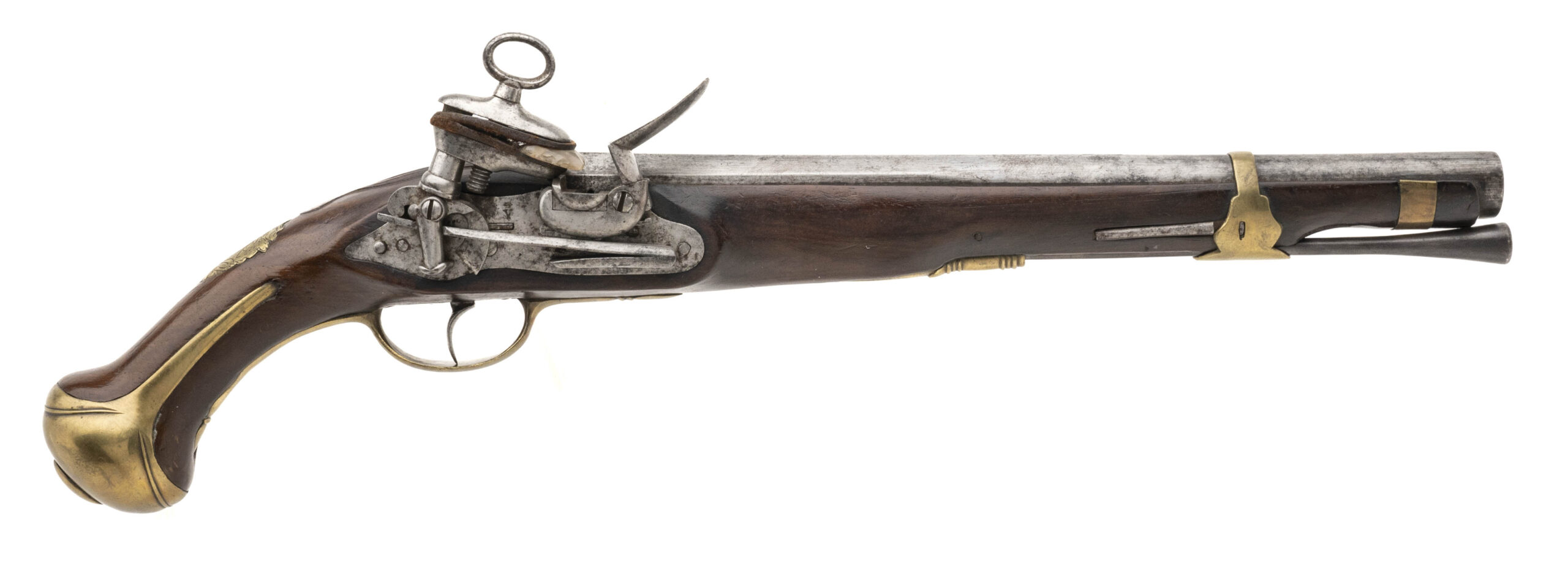 Rare Spanish Model 1789 Miguelet Pistol Marked Santiago Cavalry Regiment (AH8808)