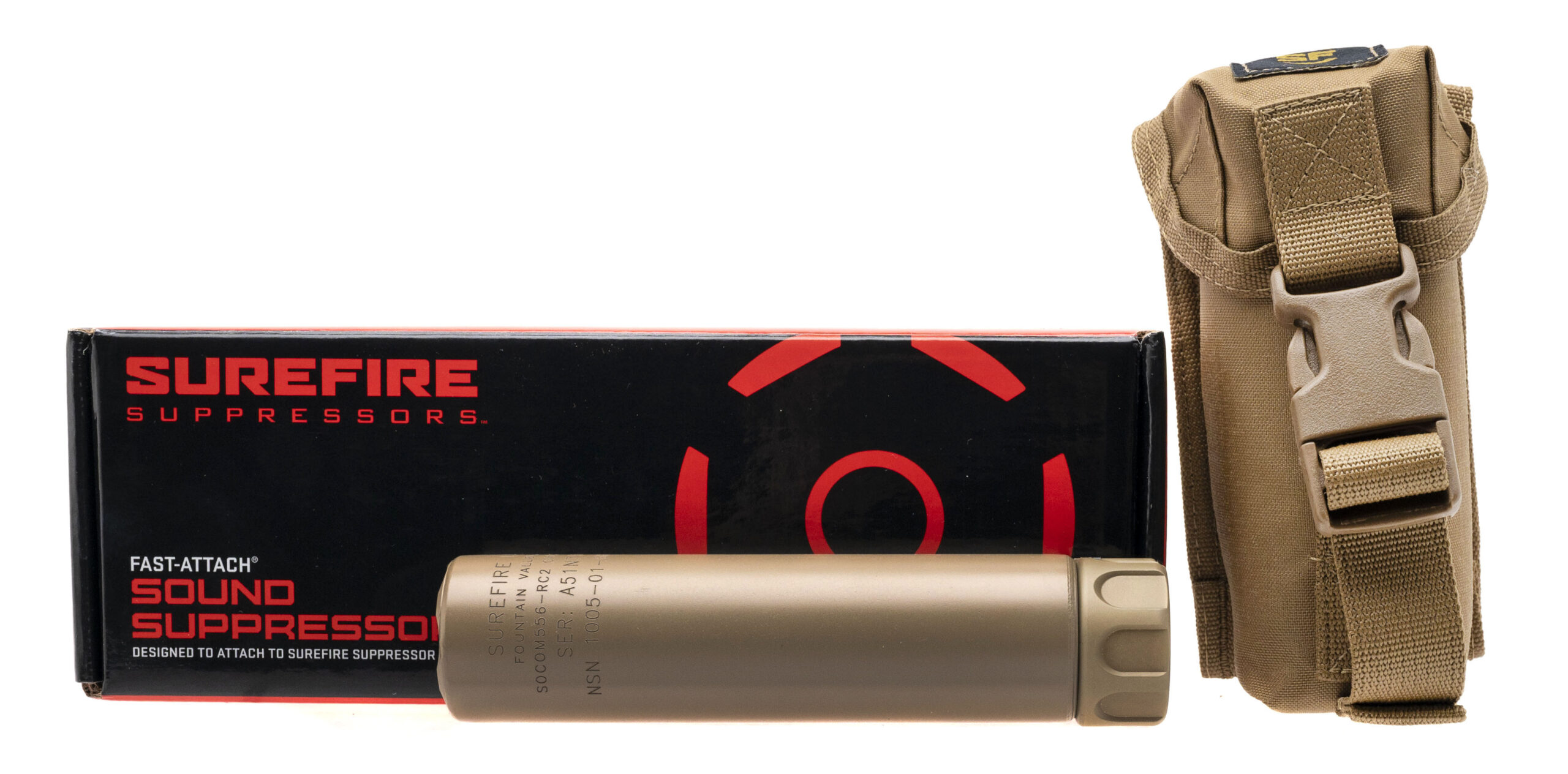 (SN: A51N79032) SureFire SOCOM556 RC2 Dark Earth Silencer 5.56MM Suppressor (NGZ5356) NEW