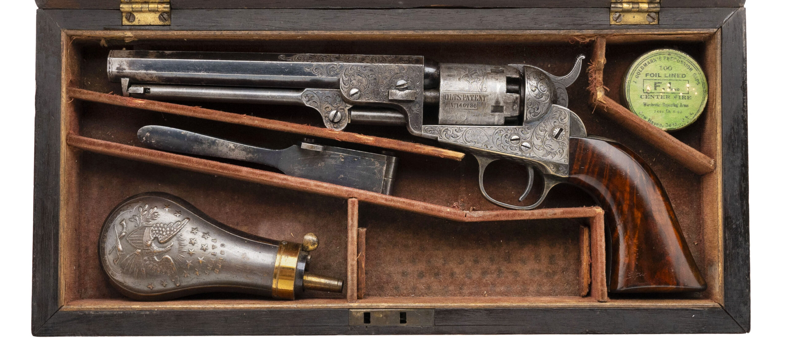 Cased Factory Engraved Colt 1849 Pocket Revolver (AC1257)