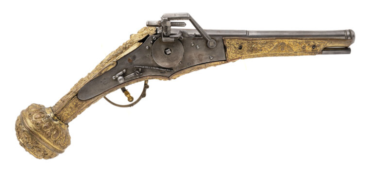 Very Rare Gilded Wheellock Pistol From the Armory of Duke Julius of Brunswick