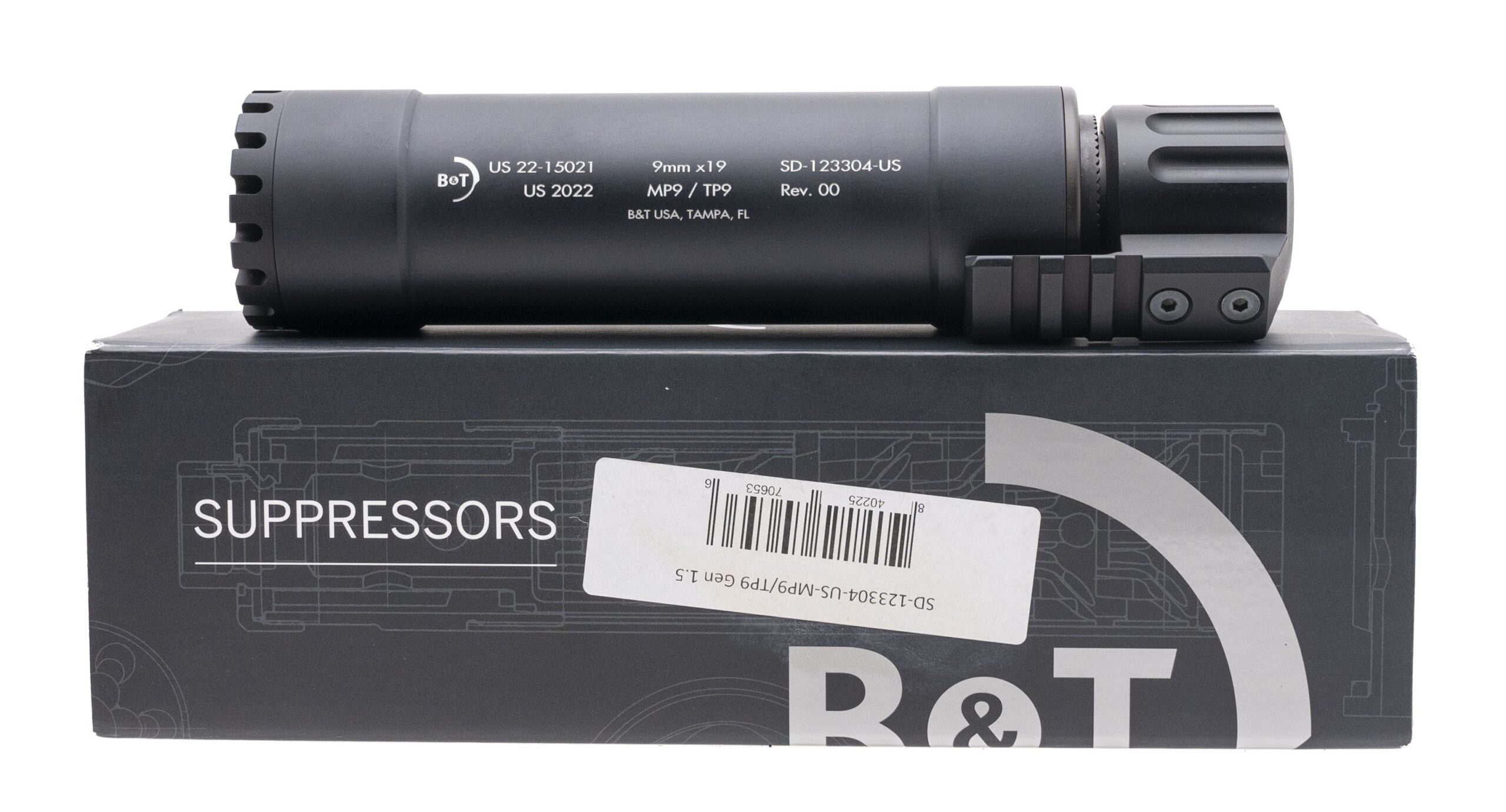 (SN: US24-22844) B&T MP9/TP9 RBS 9mm Suppressor (NGZ4651) NEW