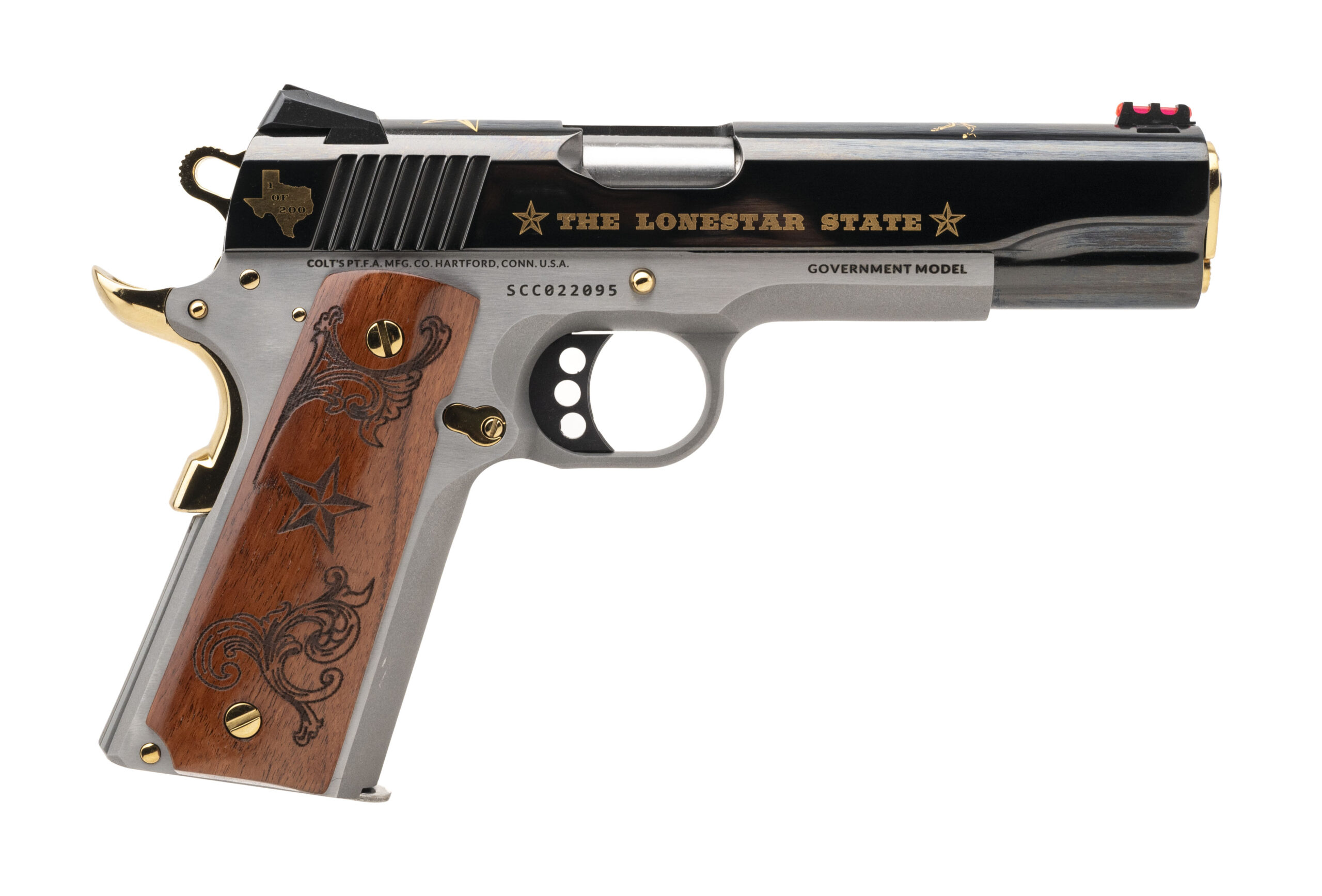 (SN: SCC022095) CNC Colt Government Series 70 Lone Star II Pistol .45ACP (NGZ5486) NEW