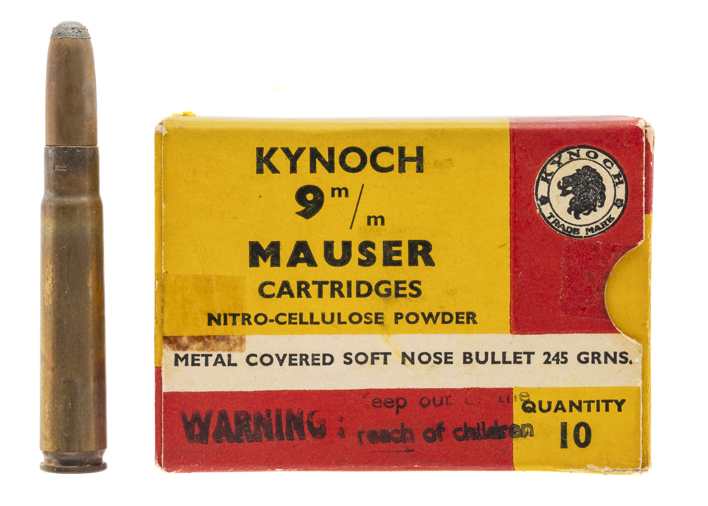 Complete Box of KYNOCH 9x57mm Mauser Ammunition 245 Grain (AM10012)