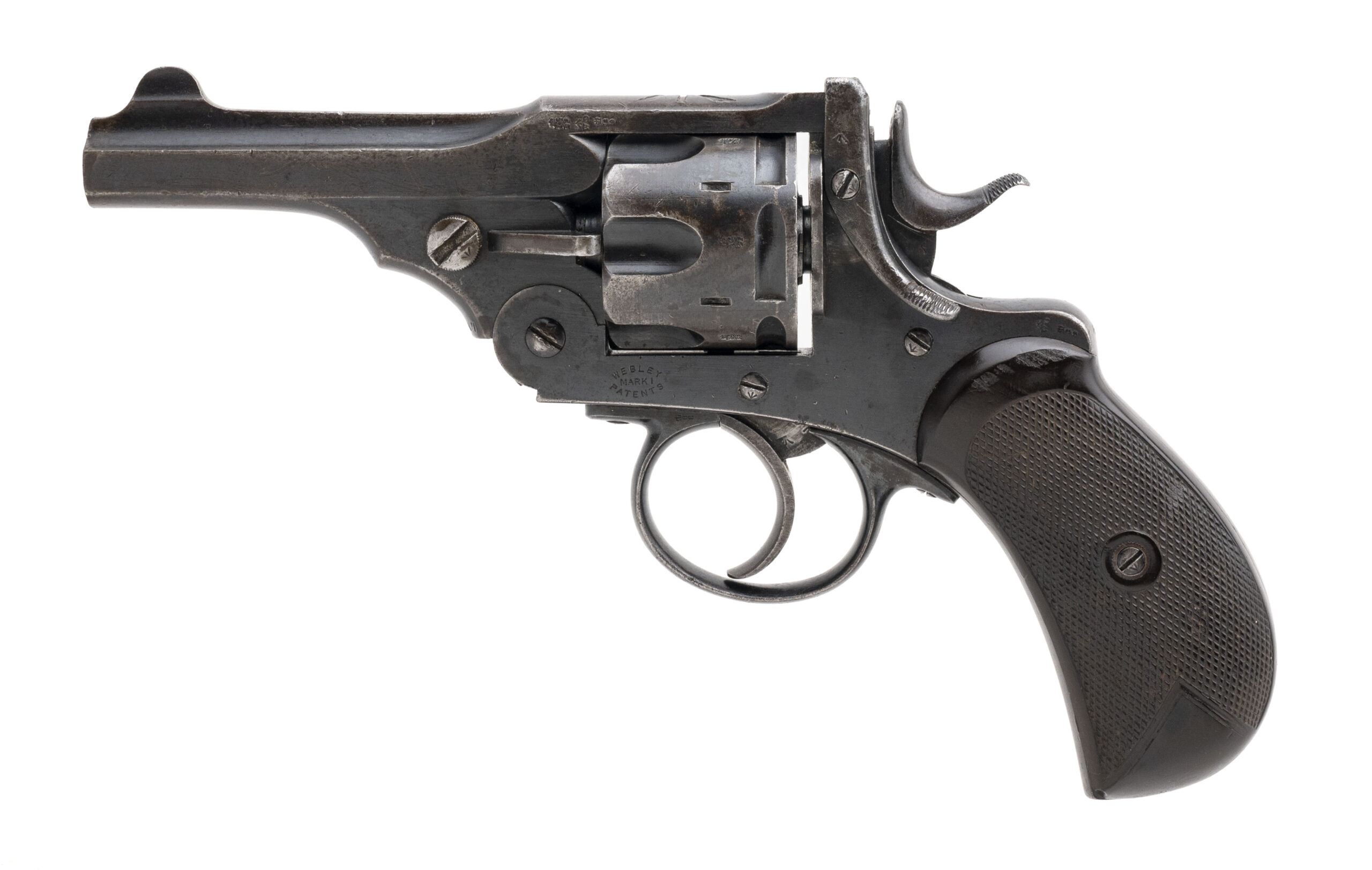 British Webley Mk 1 Navy revolver cut for .45ACP. (AH8882)