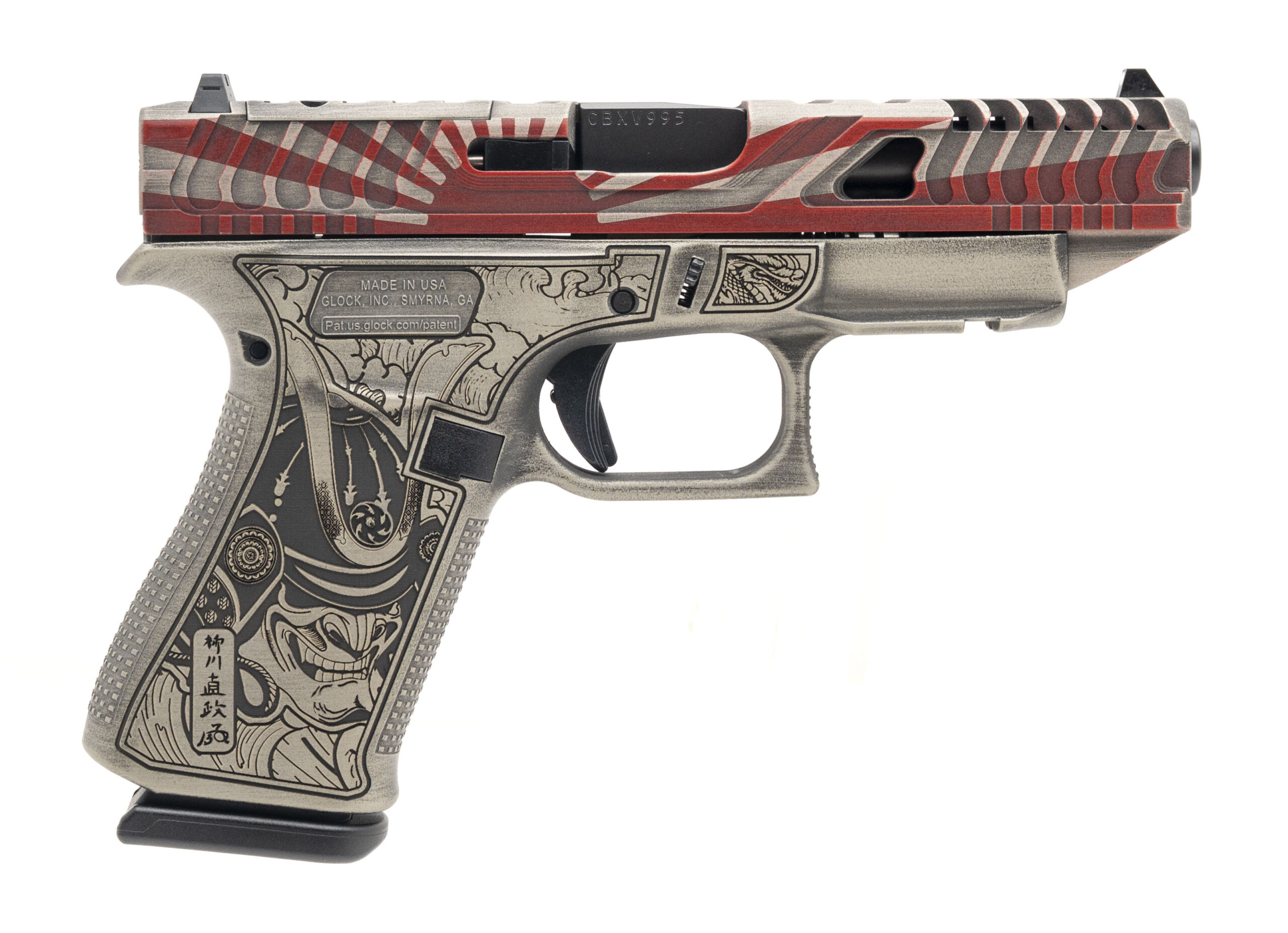 (SN: CBXV956US) Glock 48 Custom Rising Sun Bushido Pistol 9mm (NGZ5396) NEW